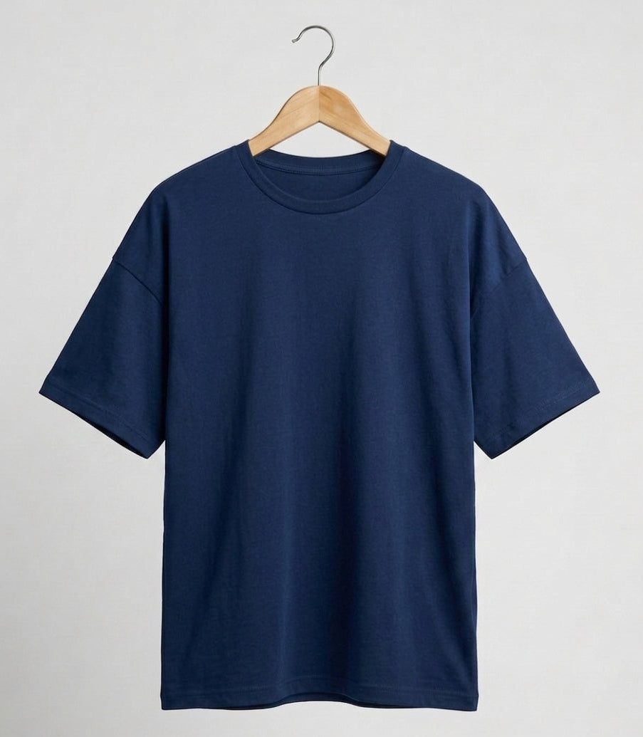 Drop Shoulder Navy Tee