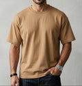 Drop Shoulder Camel Tee