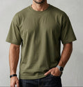 Drop Shoulder Olive Green Tee