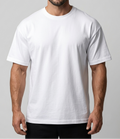 Drop Shoulder White Tee