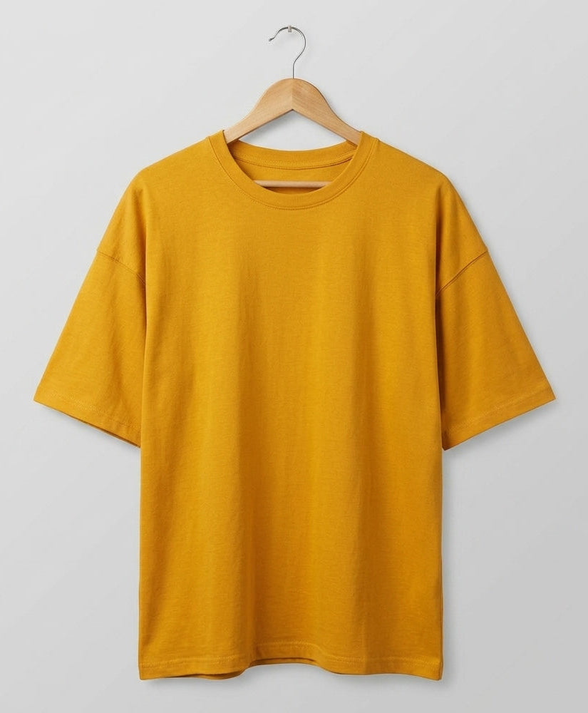 Drop Shoulder Yellow Tee