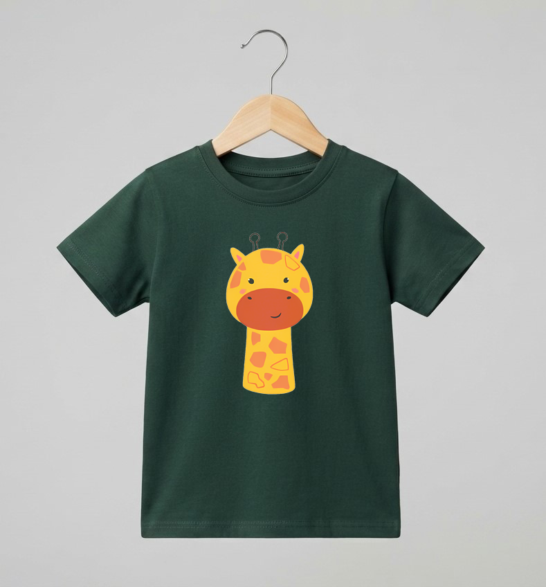 Kid's Giraffe Print T-Shirt