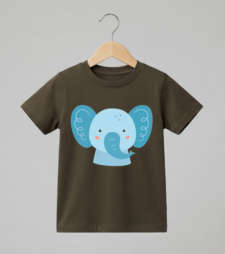 Kid's Elephant Print T-Shirt