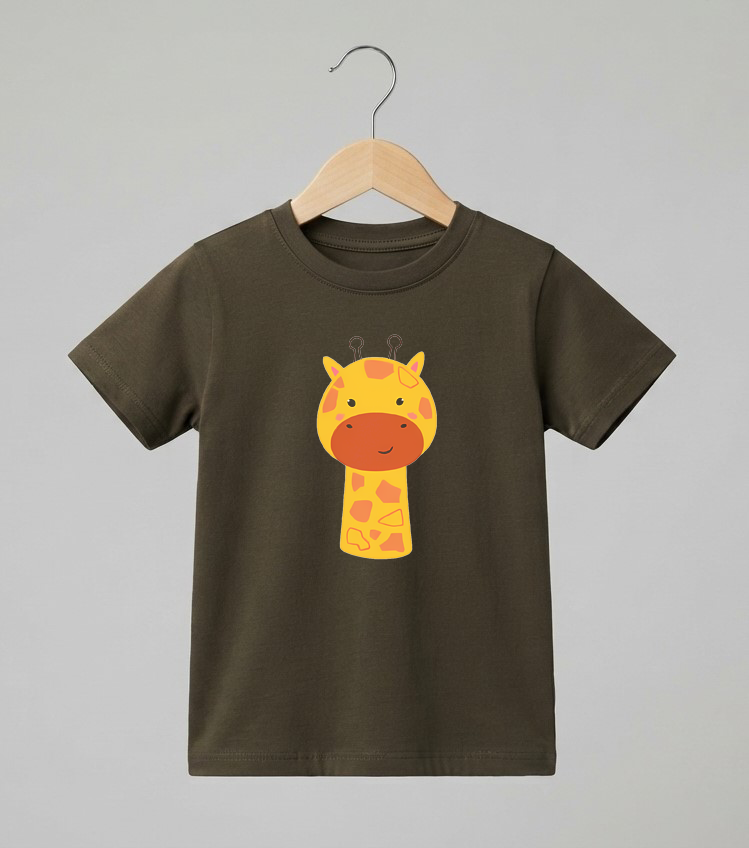 Kid's Giraffe Print T-Shirt
