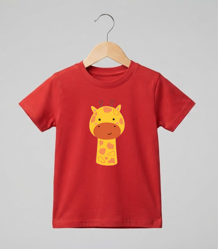 Kid's Giraffe Print T-Shirt