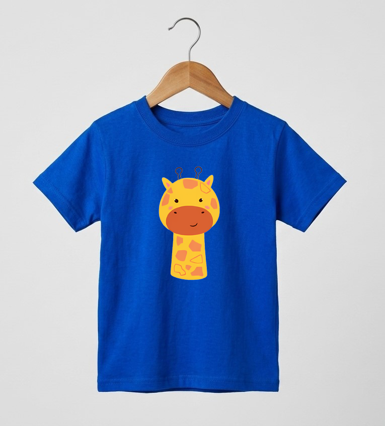 Kid's Giraffe Print T-Shirt