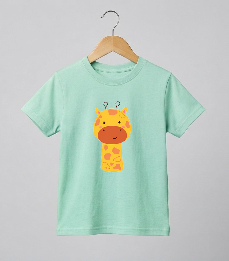 Kid's Giraffe Print T-Shirt