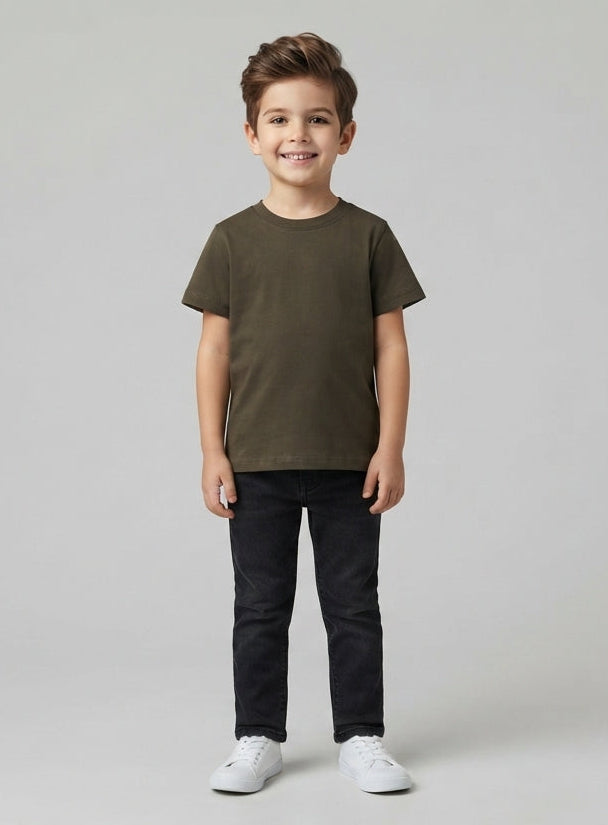 Kid's Olive Green T-Shirt